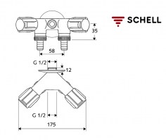 MEDIDAS LLAVE DOBLE CONEXION COMFORT SCHELL